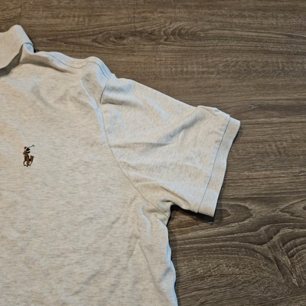 Polo Ralph Lauren Polo Shirt Mens Large Beige Pima Soft Touch Short Sleeve - Picture 3 of 9